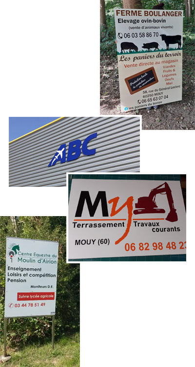 Réalisations panneaux publicitaires Réalisations panneaux publicitaires
